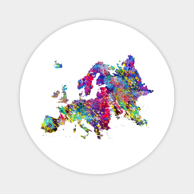 Map of Europe Magnet by erzebeth